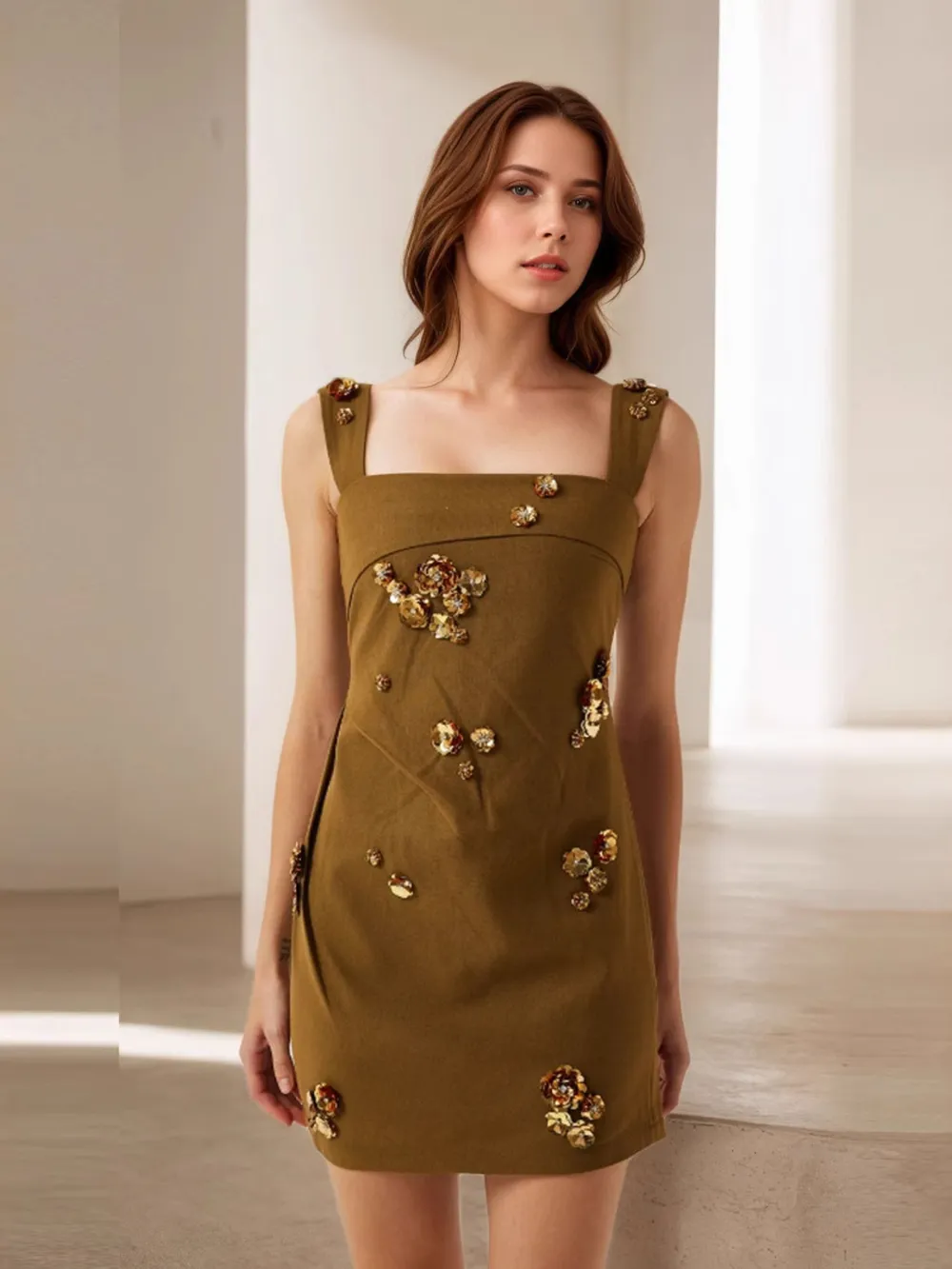 Square Neck Mini Dress, image 2