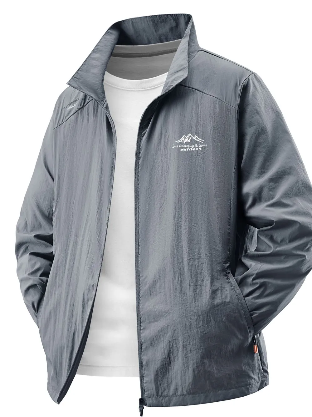 Men's Plus Size Lightweight Outdoor Windproof Jacket, image 2