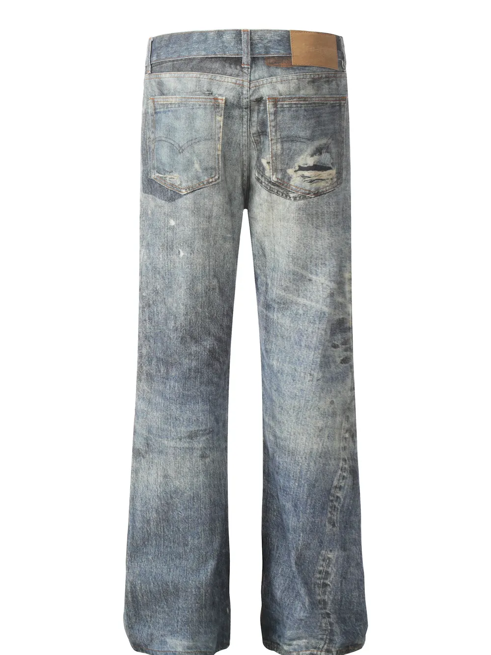 Men's Vintage Washed Loose Fit Jeans, image 3