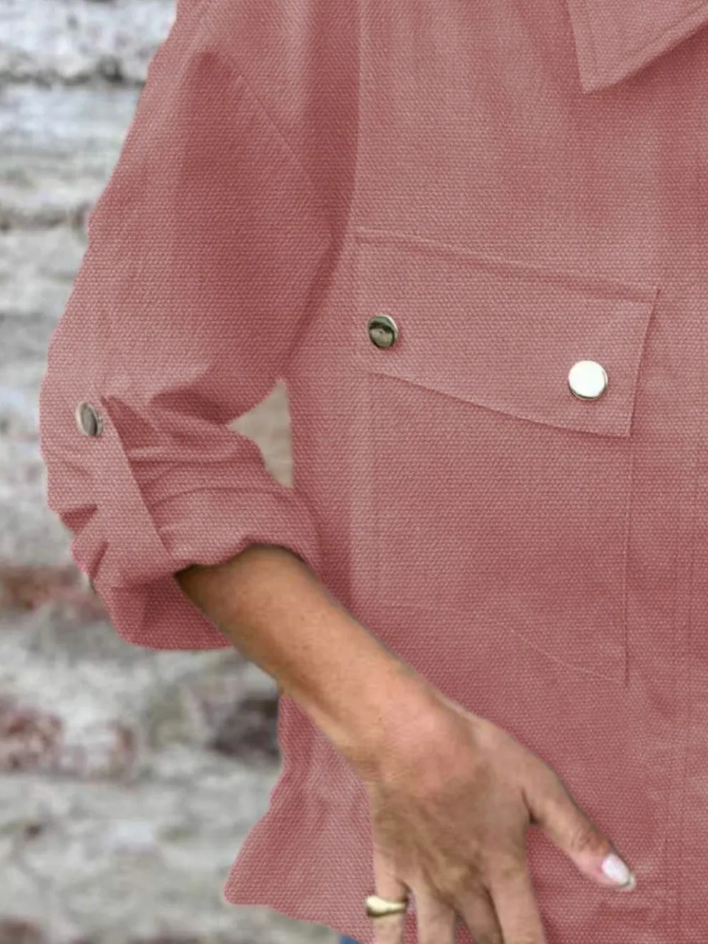 Snap-Down Utility Shacket with Chest Pockets, image 7