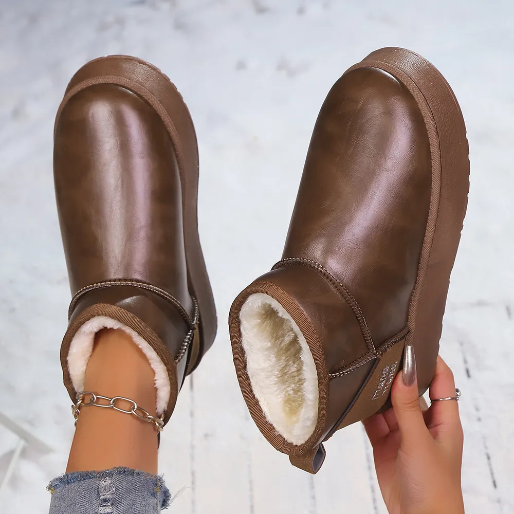 Faux-Fur Platform Ankle Boots, image 16