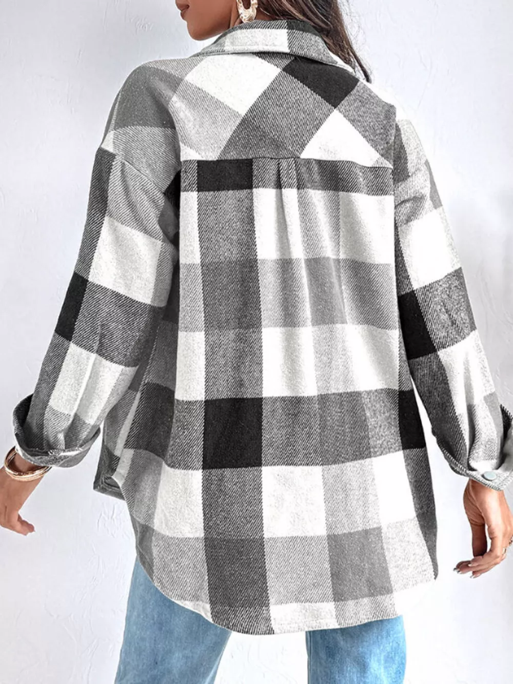 Plaid Button-Up Long Sleeve Shirt, image 11