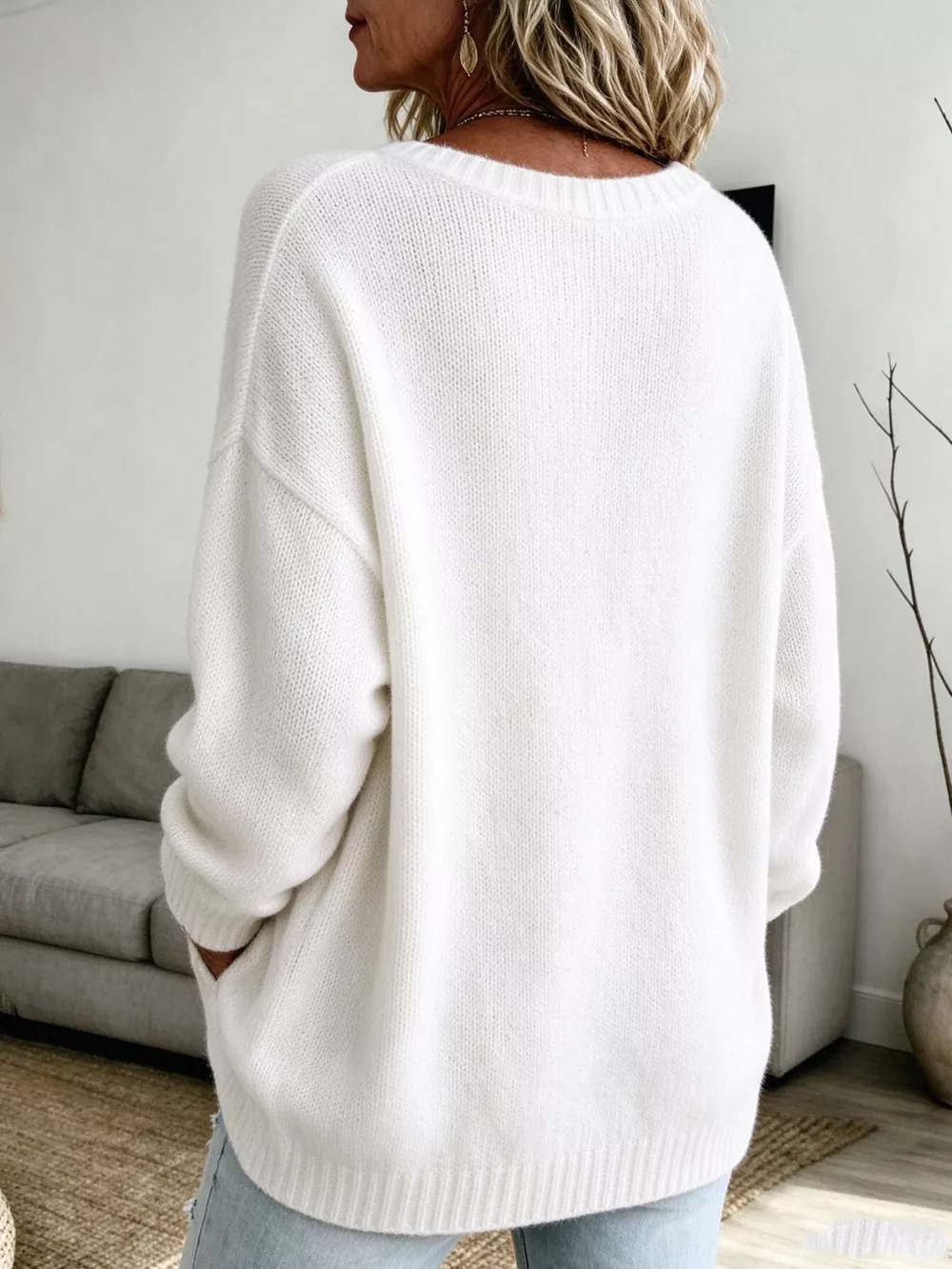 Merry & Bright Dropped Shoulder Sweater, image 3