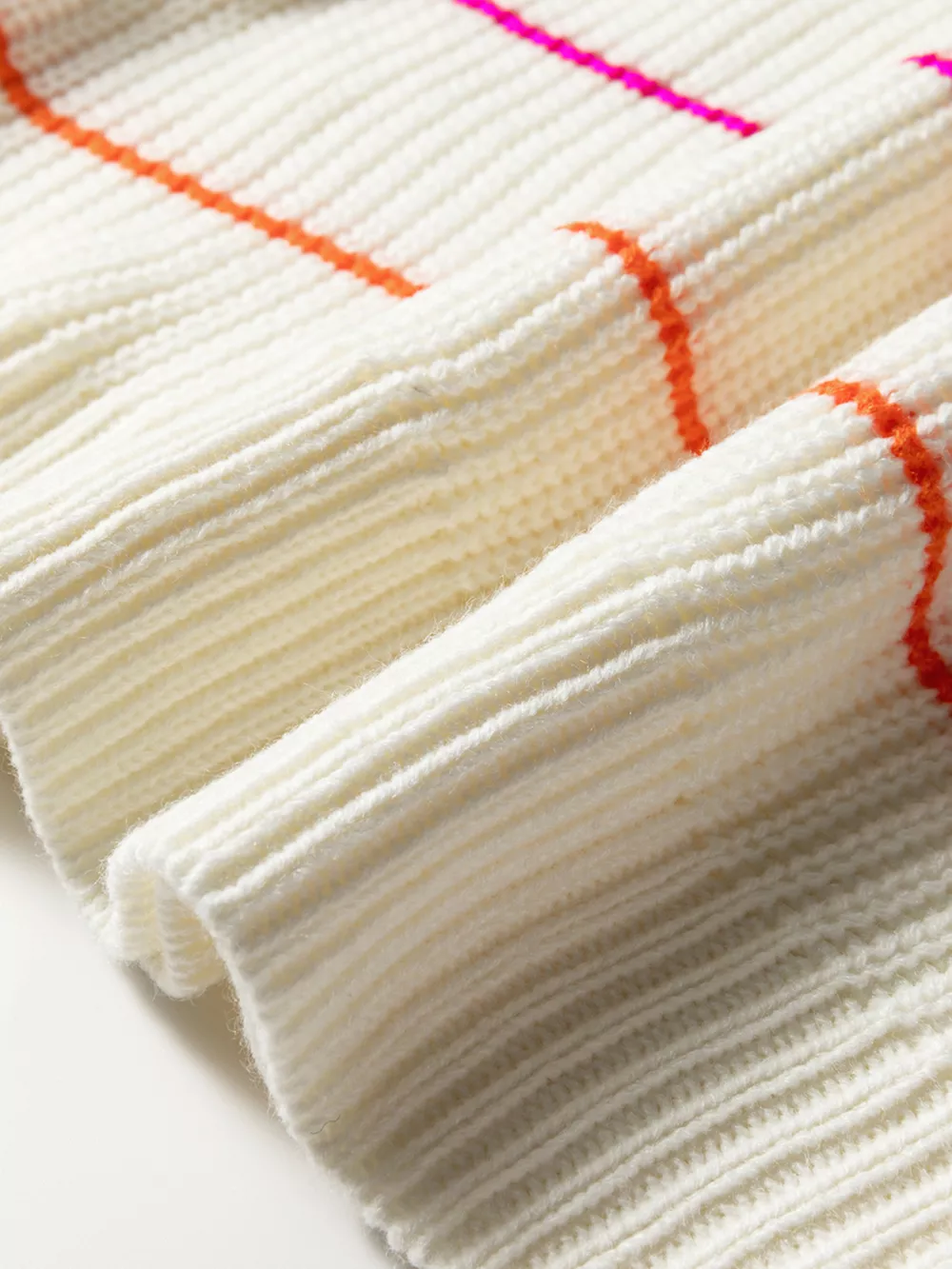Colorful Striped Detail V Neck Drop Shoulder Baggy Sweater, image 7