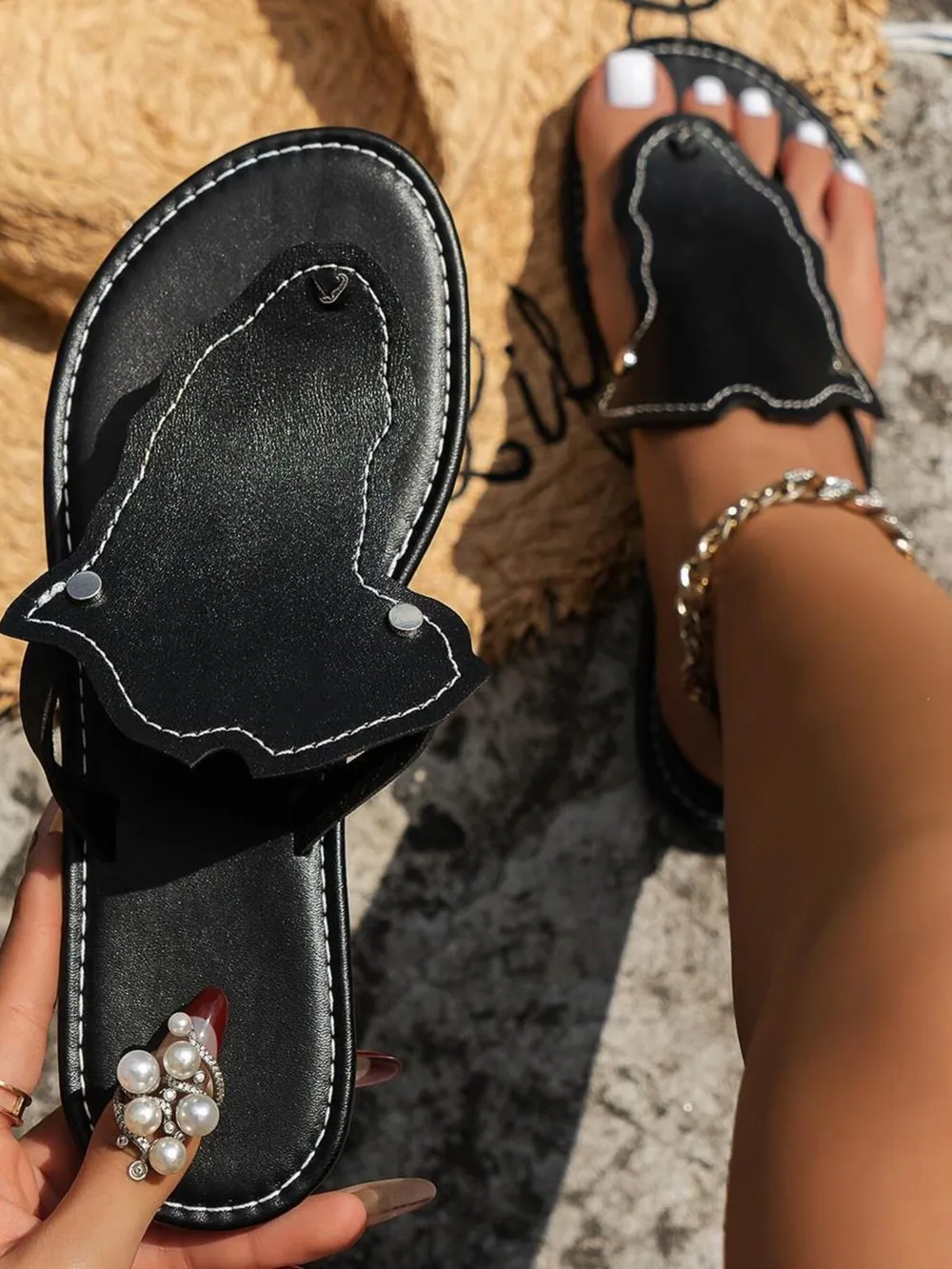 Toe Post Flat Sandals