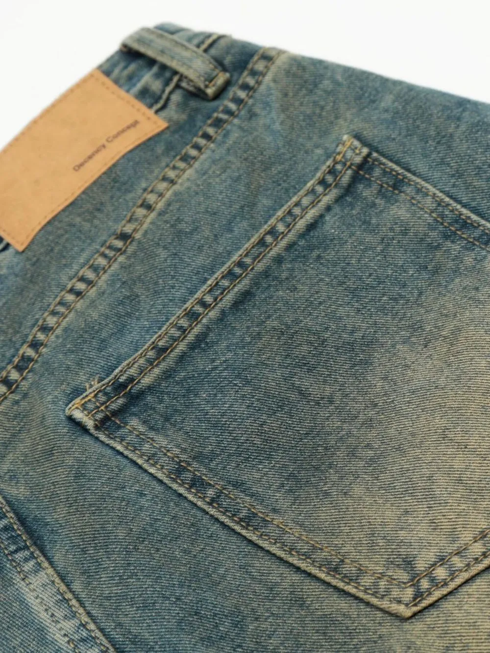 Men's Distressed Camo Patchwork Denim Shorts, image 12