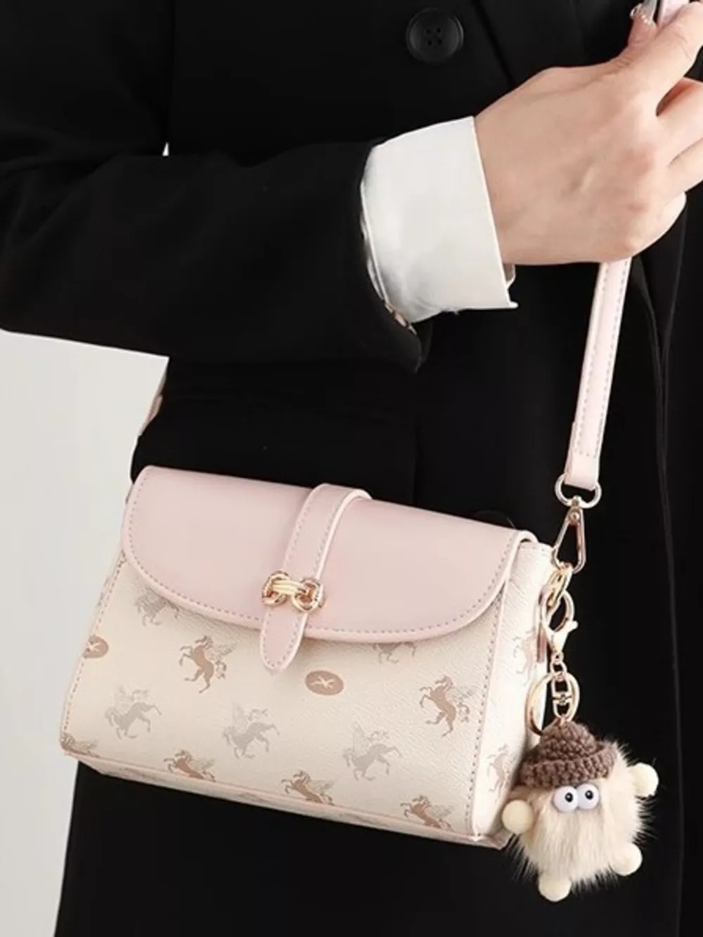 Pegasus Print Flap Crossbody Bag, image 5
