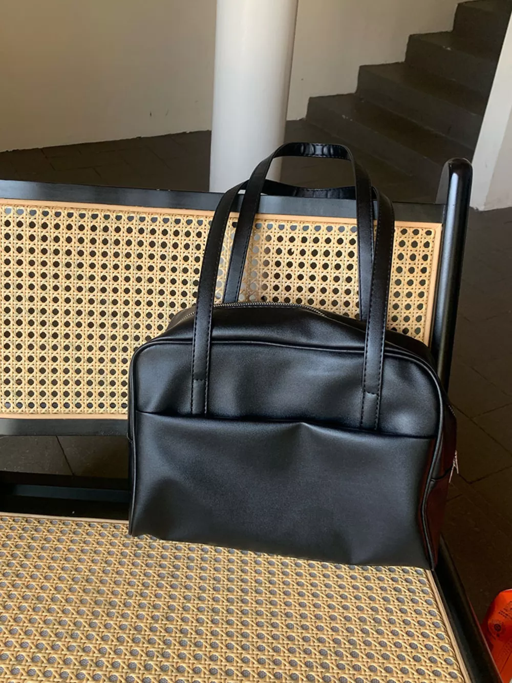 Classic Style Faux Leather Tote Bag