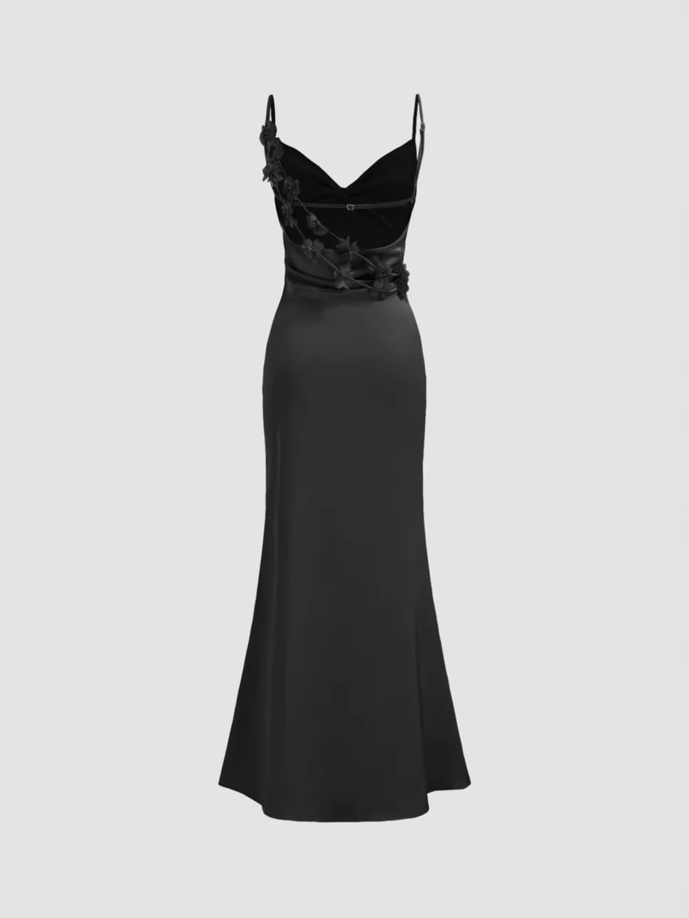 Cowl Neck Satin Maxi Dress, image 2
