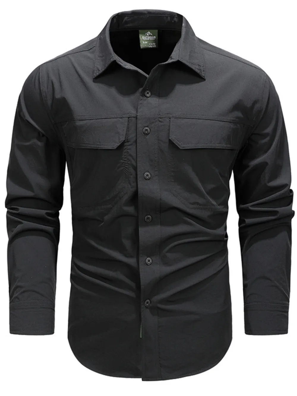 Men's Plus Size Lightweight Button Up Shirt, image 3