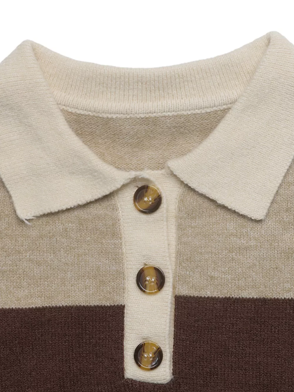 Color Block Polo Collar Sweater, image 9
