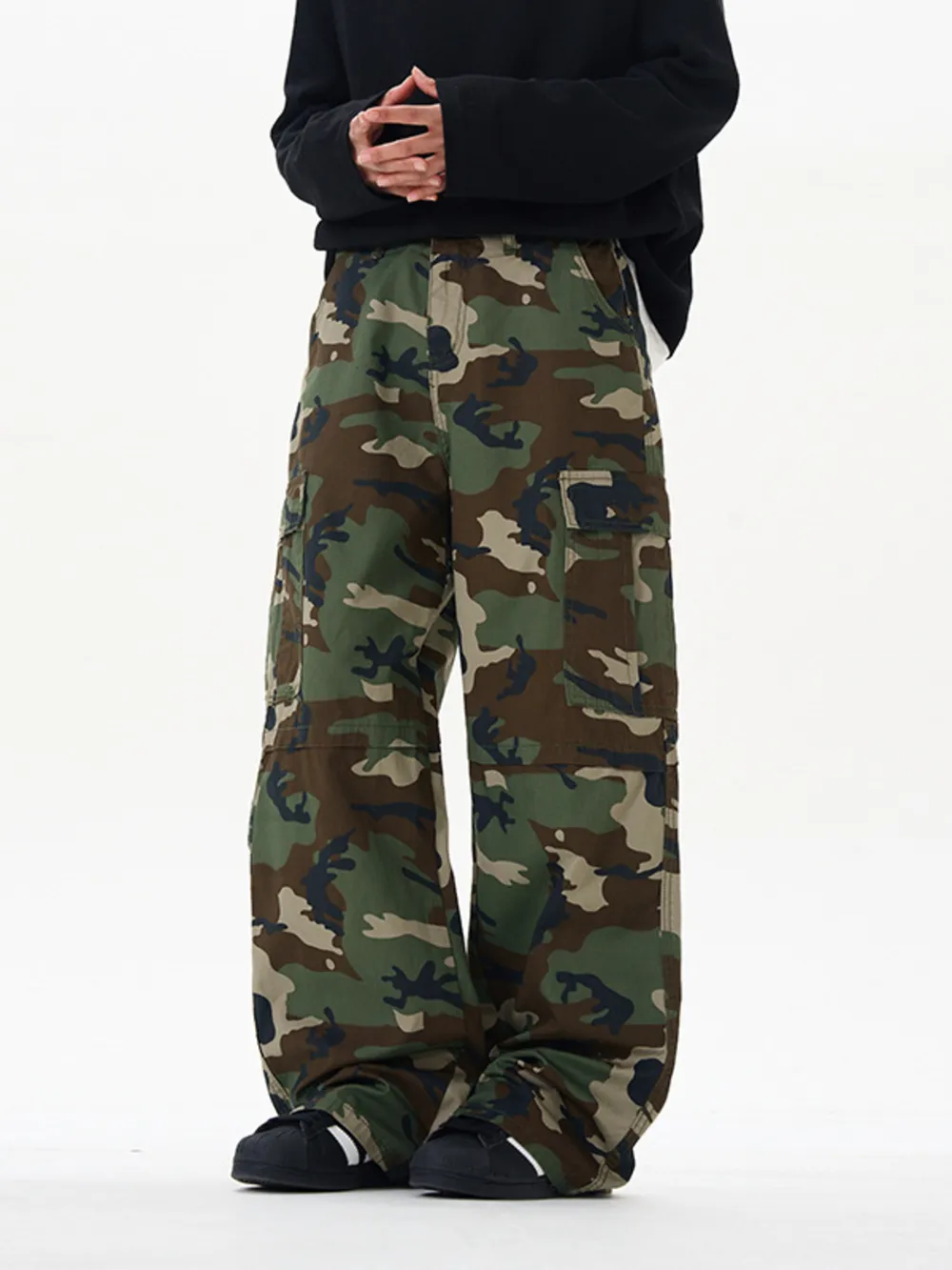 Men's Loose Fit Camouflage Cargo Pants, image 7