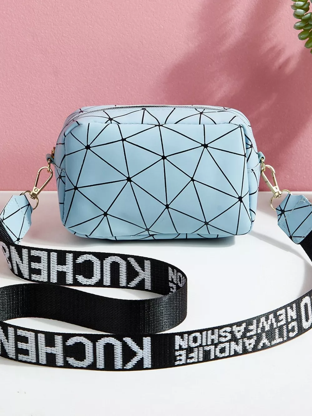 Geometric Pattern Crossbody Bag, image 3