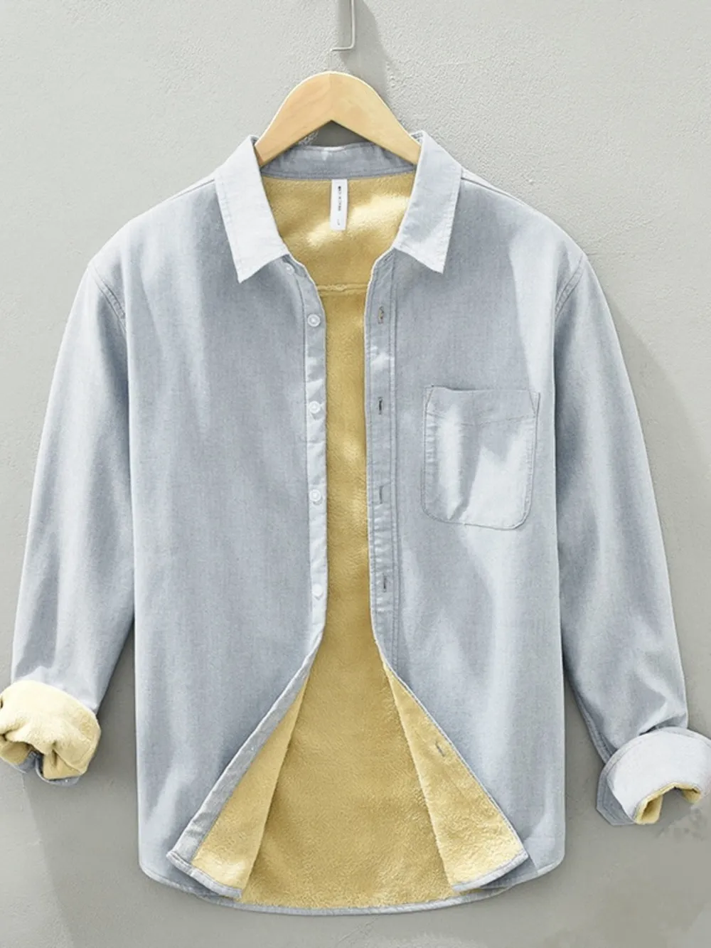 Men's Plus Size Button Up Long Sleeve Shirt, image 2
