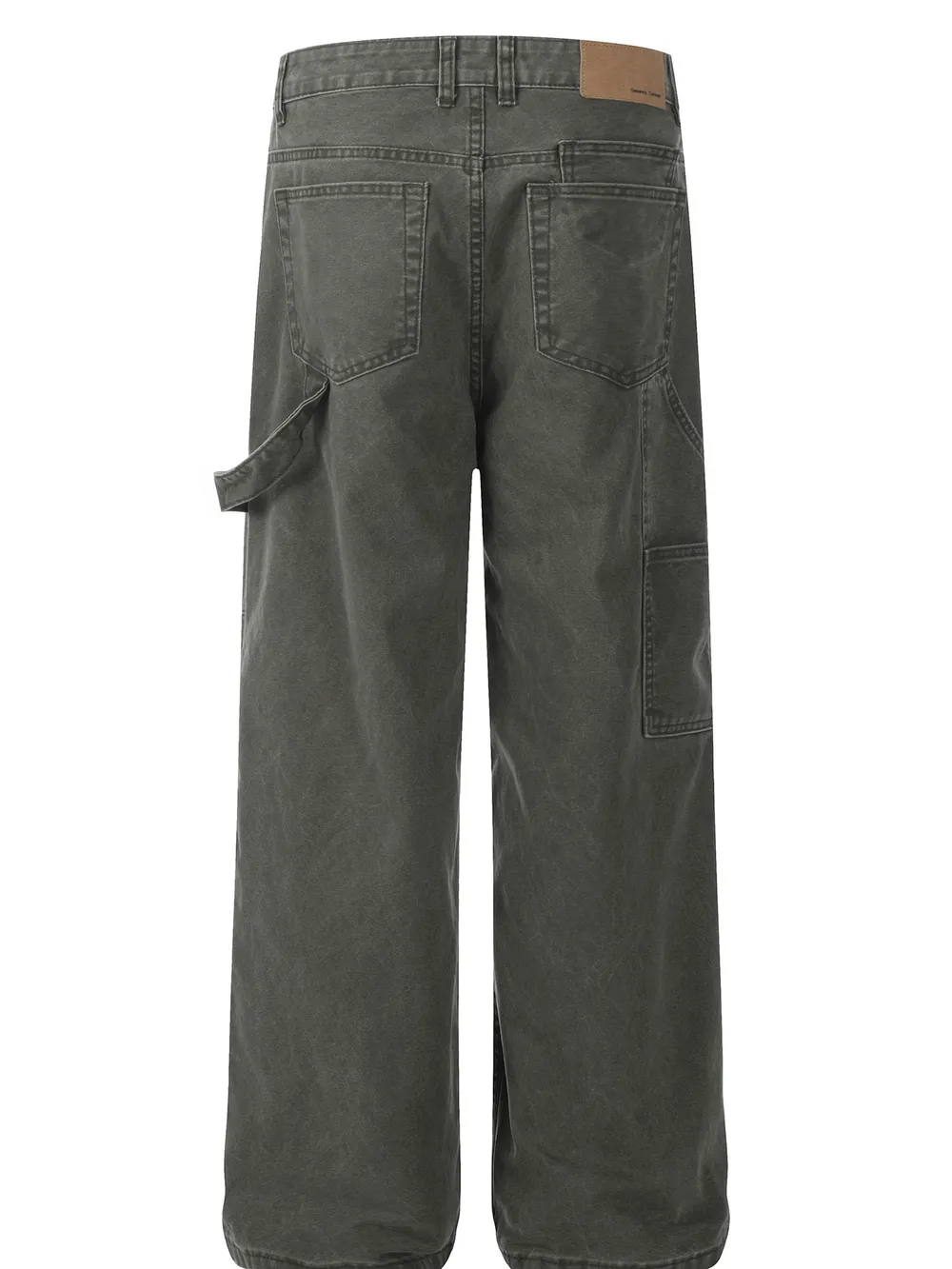 Men's Washed Cargo Wide Leg Jeans, image 3