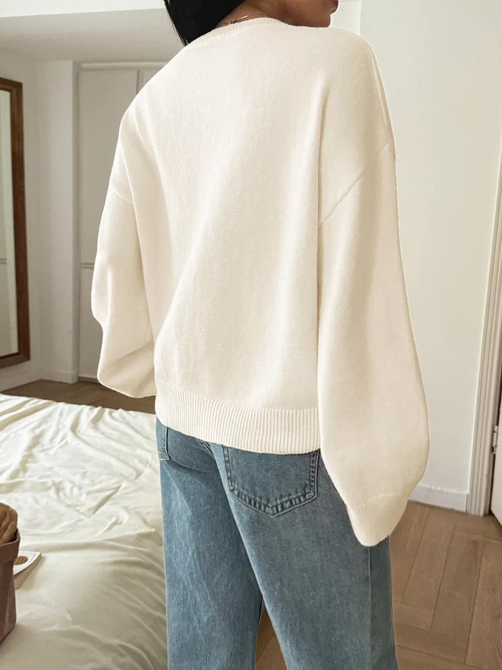 V-Neck Loose Fit Sweater, image 13