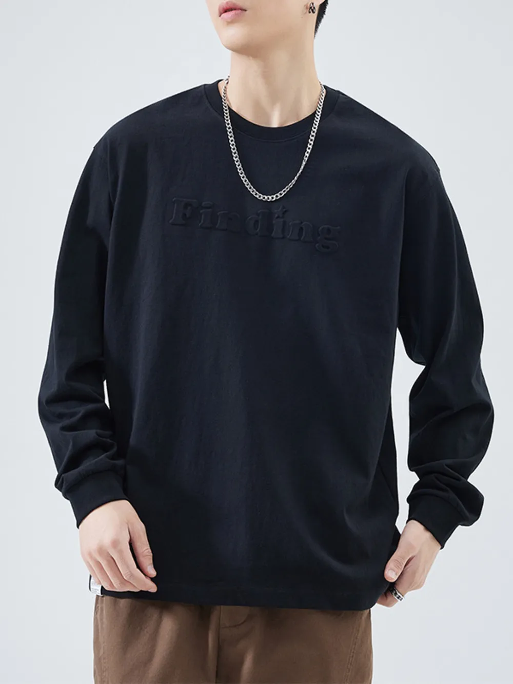 Men's Plus Size FINDING Crewneck Sweatshirt