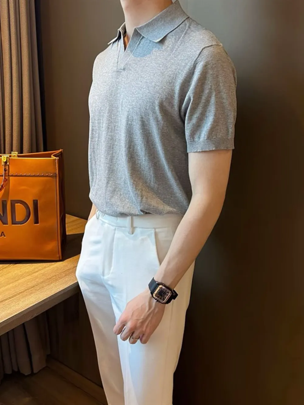Men's Full Size Collared Neck Short Sleeve Polo Plus Size, image 9
