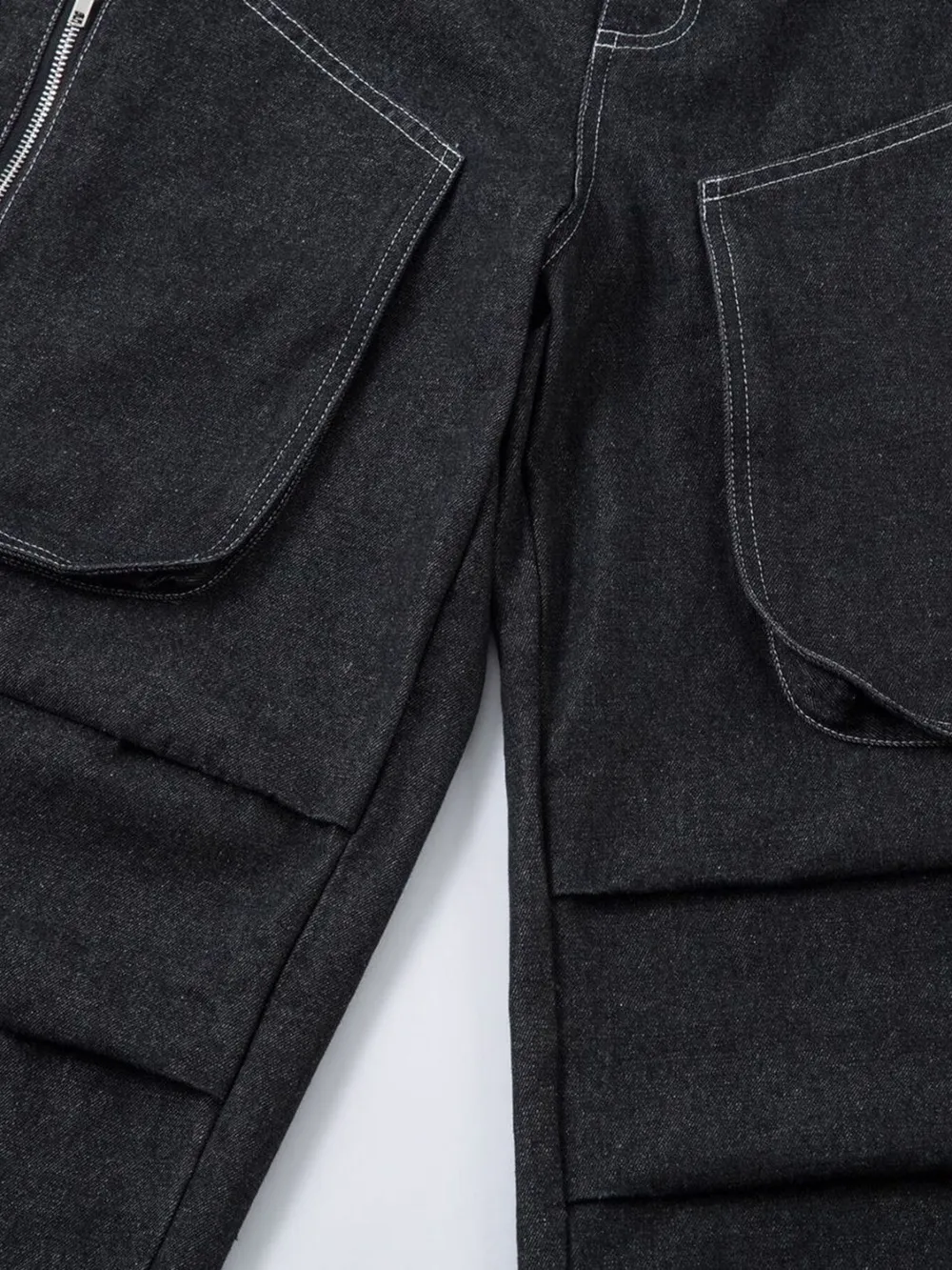 Men's Wide Leg Jeans with Contrast Panels, image 9