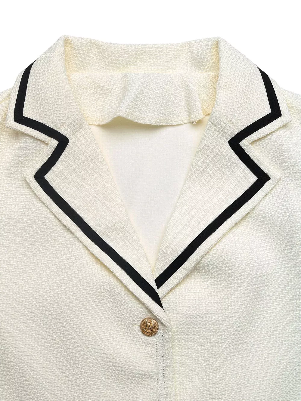 Contrast Trim Button-Up Blazer, image 10