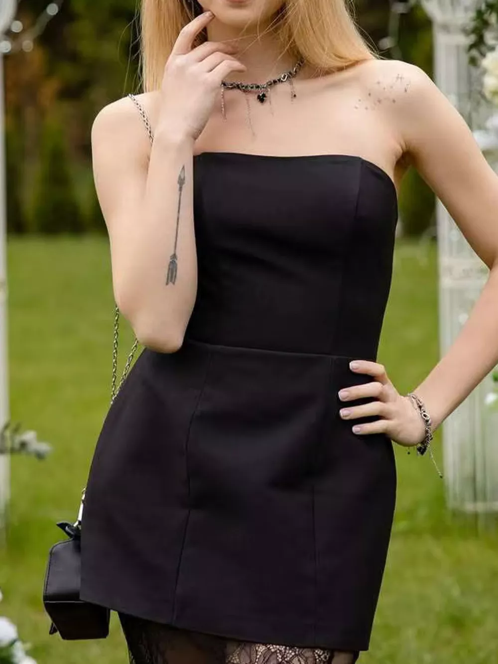 Tube Top and Lace Skirt Set, image 4