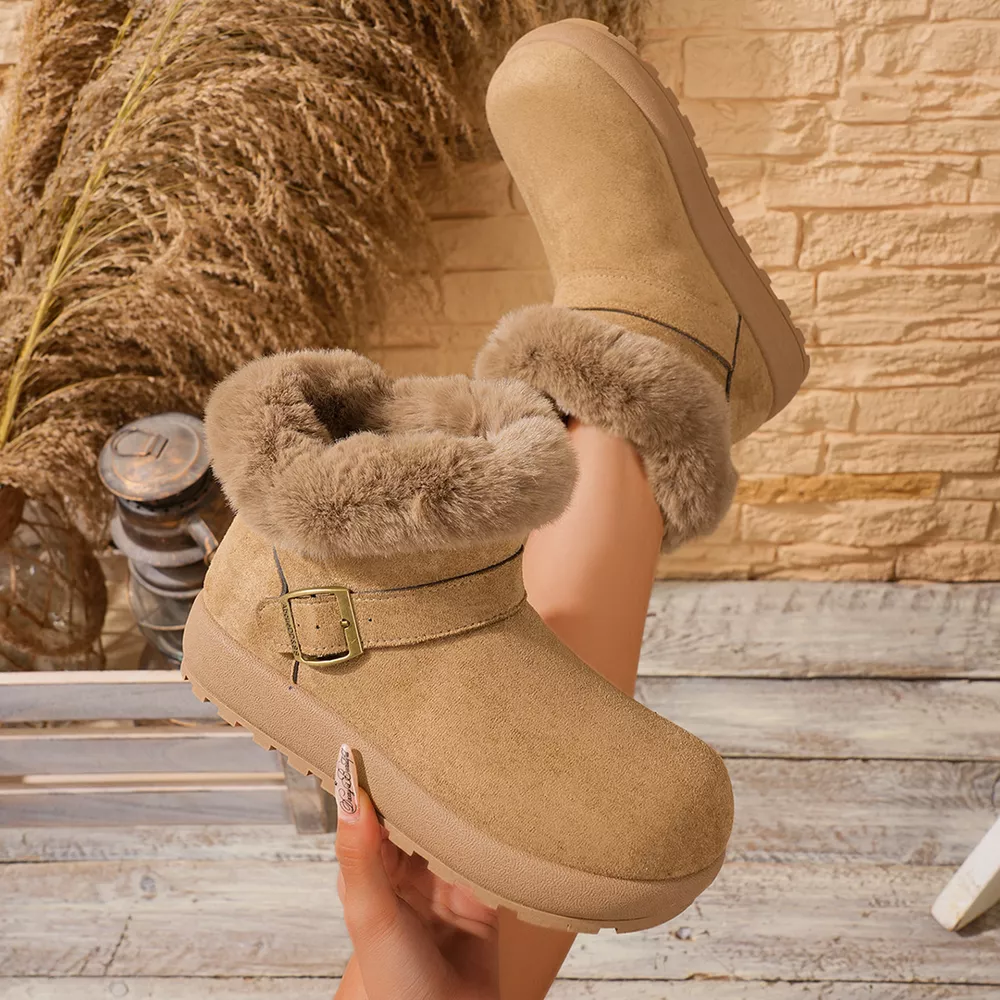 Faux Fur Lined Suede Winter Boots, image 13