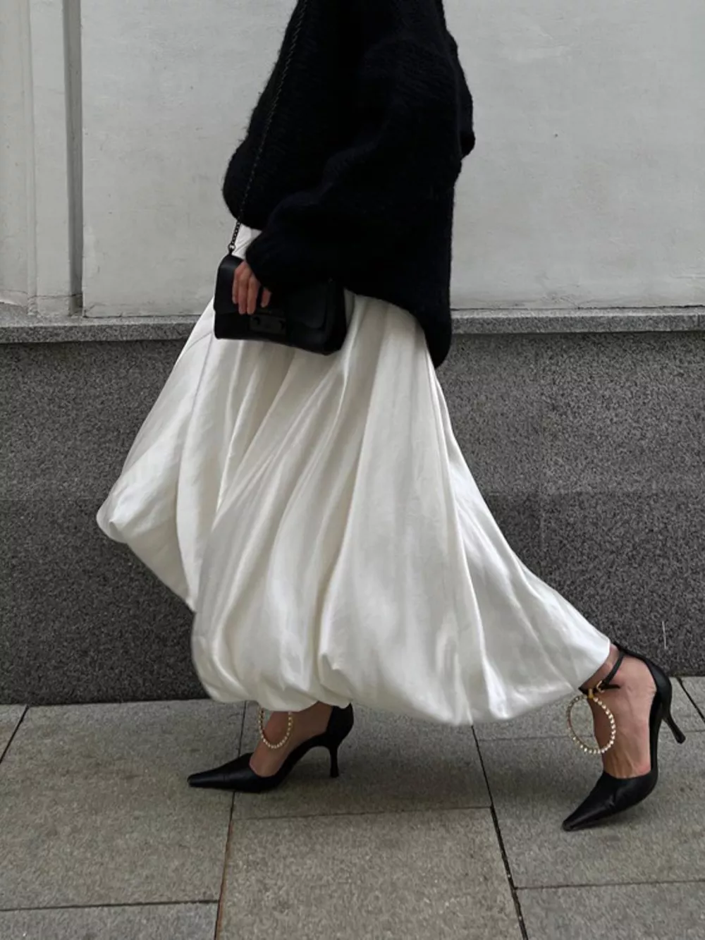Flowy Satin Maxi Skirt, image 4