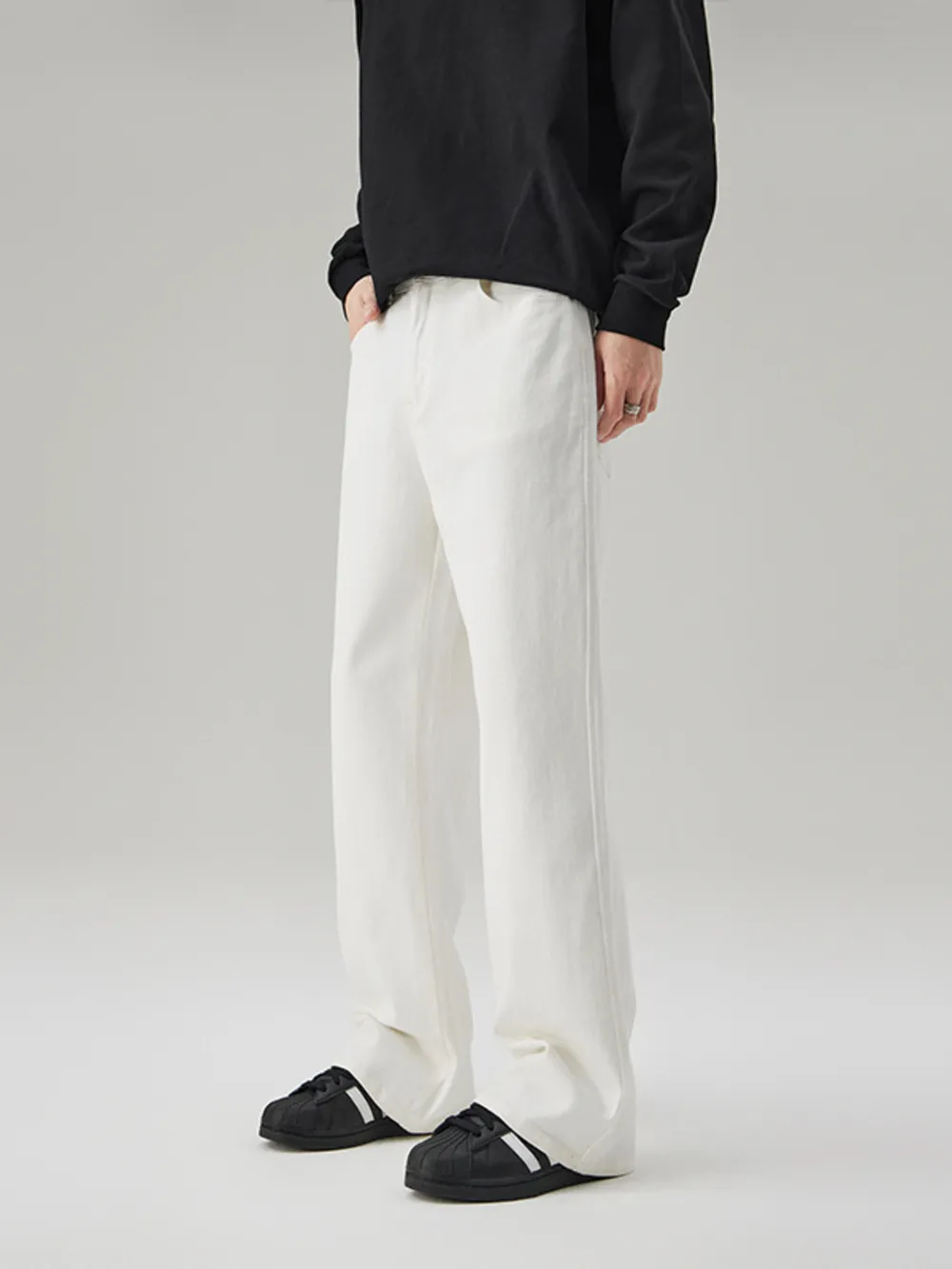 Men's Full Size Wide Leg Casual Jeans Plus Size, image 3