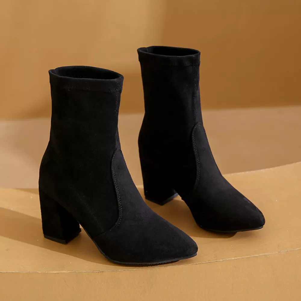 Point Toe Block Heels Boots, image 3