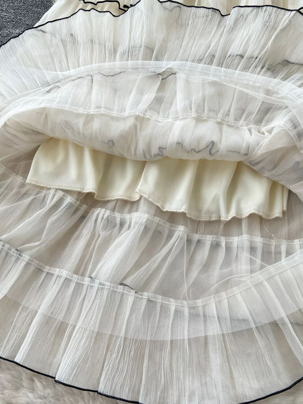 Ruffled Contrast Trim Skirt, image 6