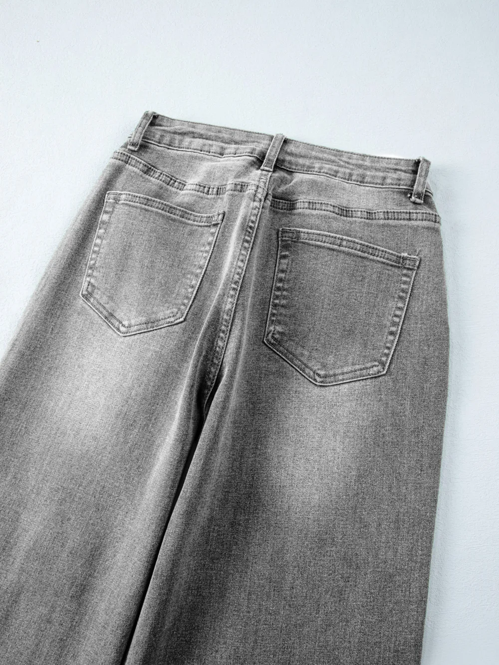 High Waist Wide Leg Washed Jeans, image 26