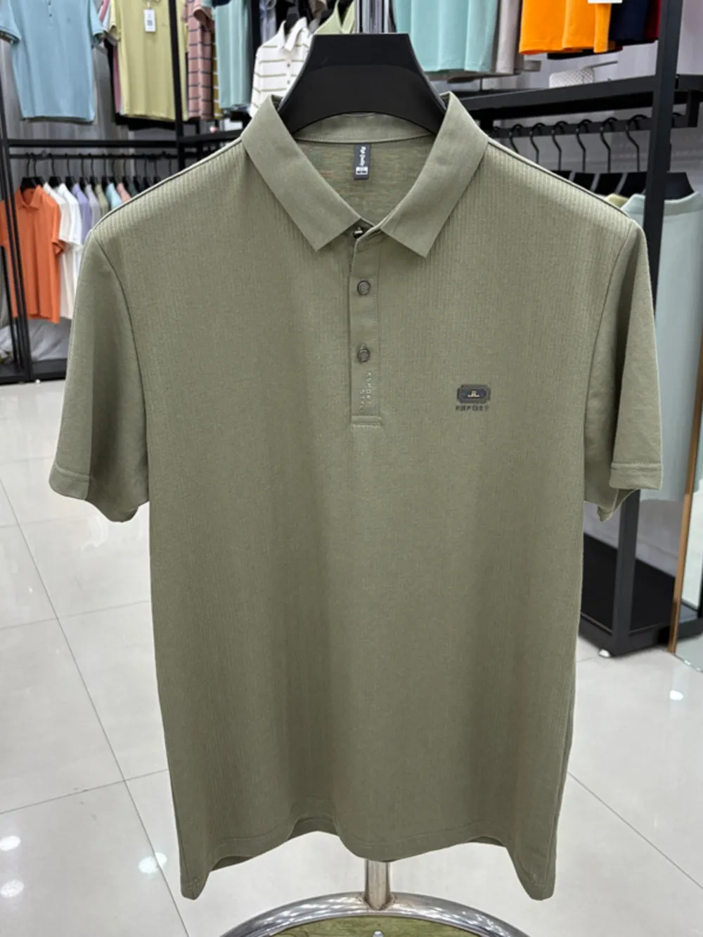Men's Plus Size Short Sleeve Textured Polo, image 9