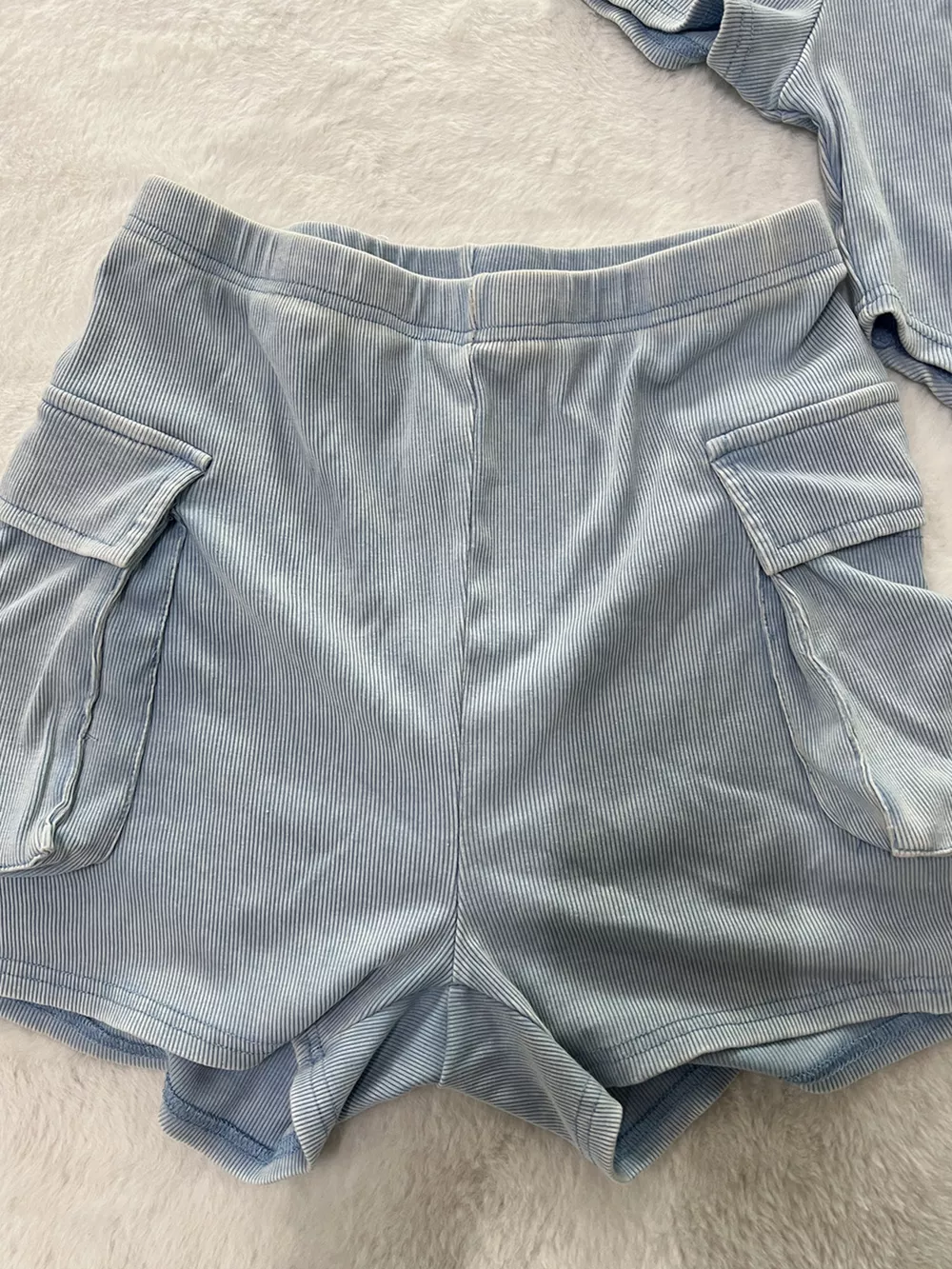 Ribbed Knit Bodysuit and Shorts Set, image 5