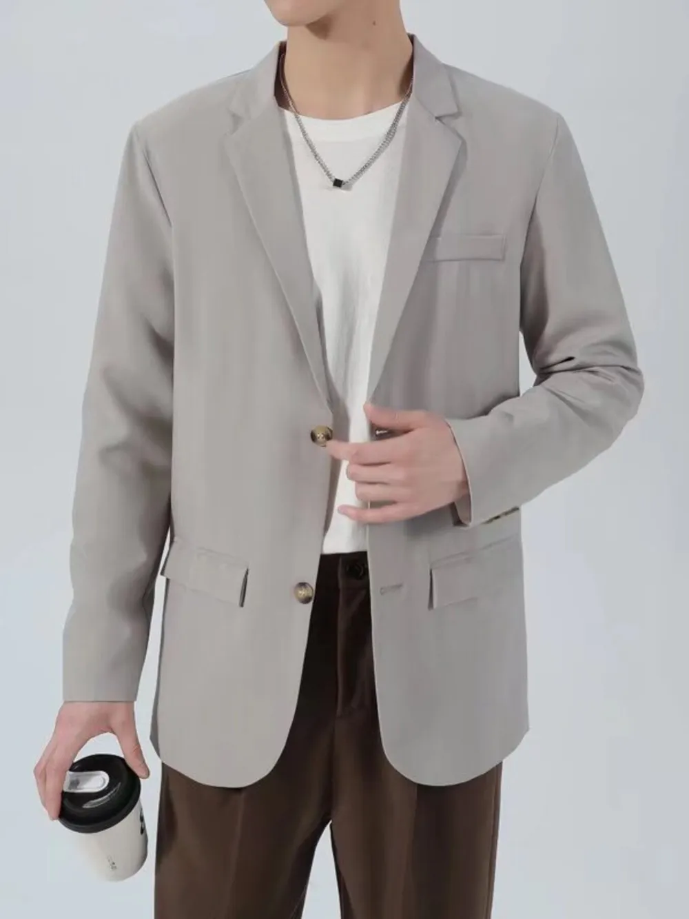 Men's Plus Size Classic Fit Two-Button Blazer, image 5
