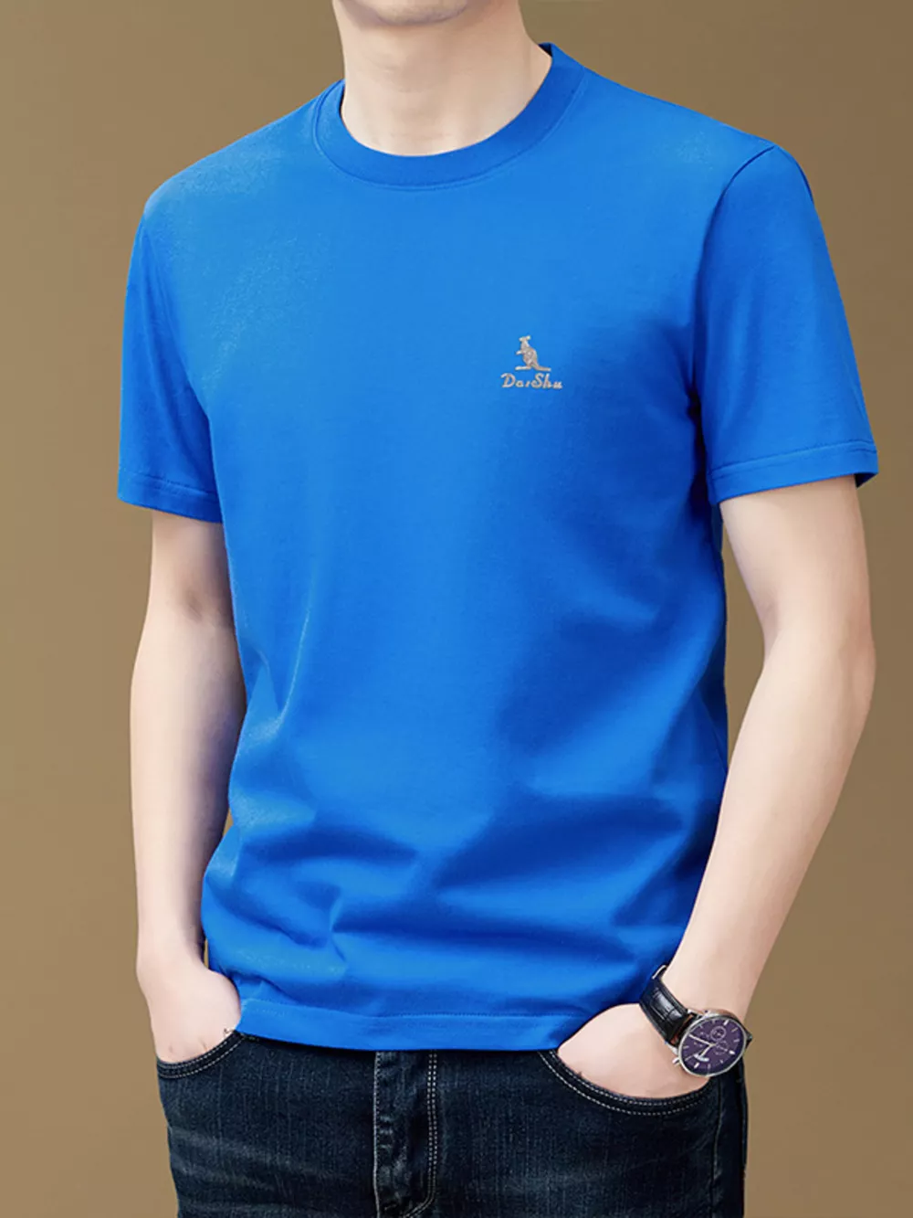 Men's Full Size Round Neck Short Sleeve T-Shirt Plus Size, image 8