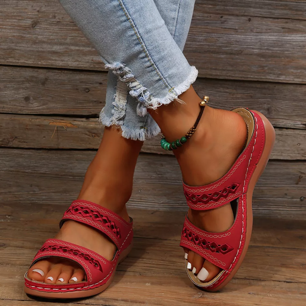 Open Toe Wedge Sandals, image 4