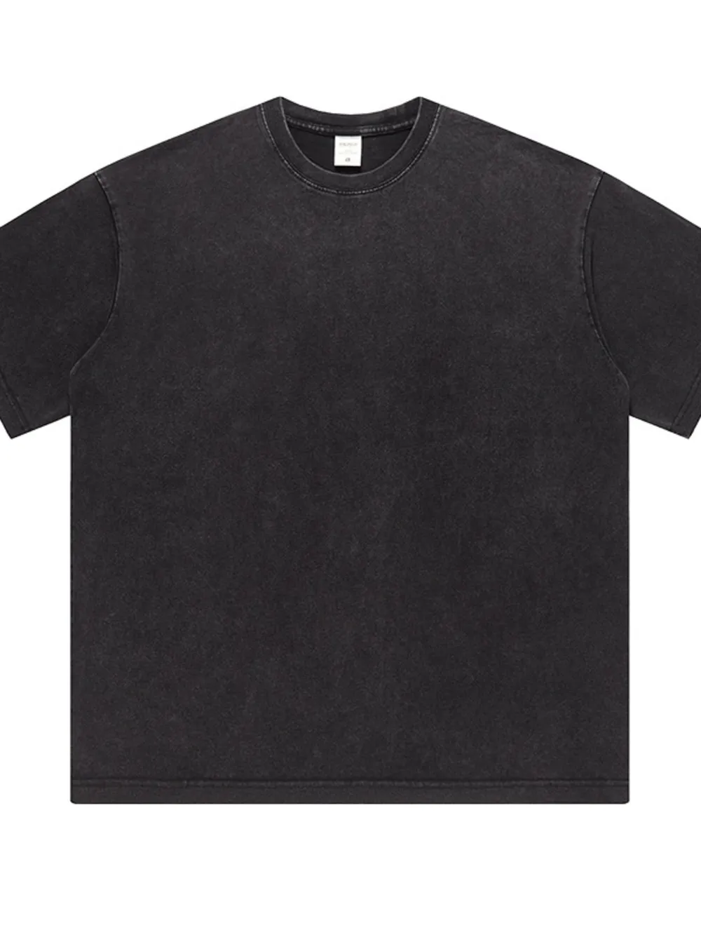 Men's Full Size Washed Round Neck T-Shirt Plus Size