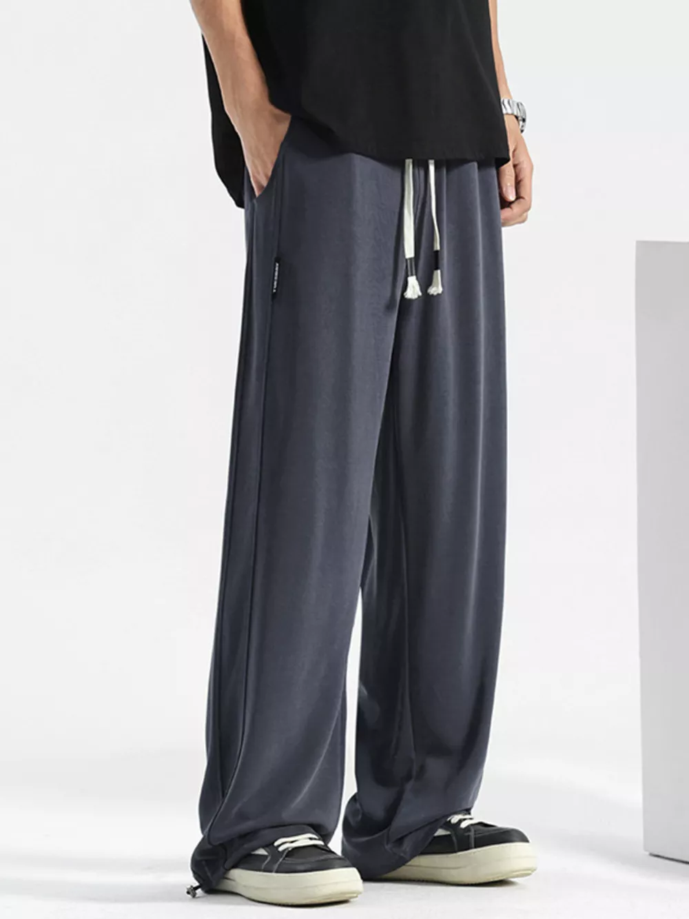 Men's Plus Size Loose Fit Drawstring Pants, image 2