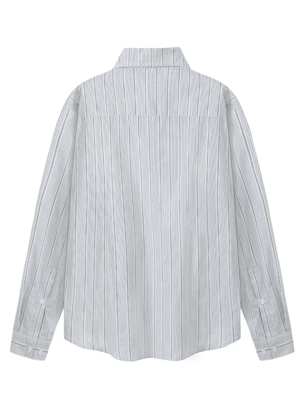 Men's Striped Button Up Long Sleeve Shirt, image 2