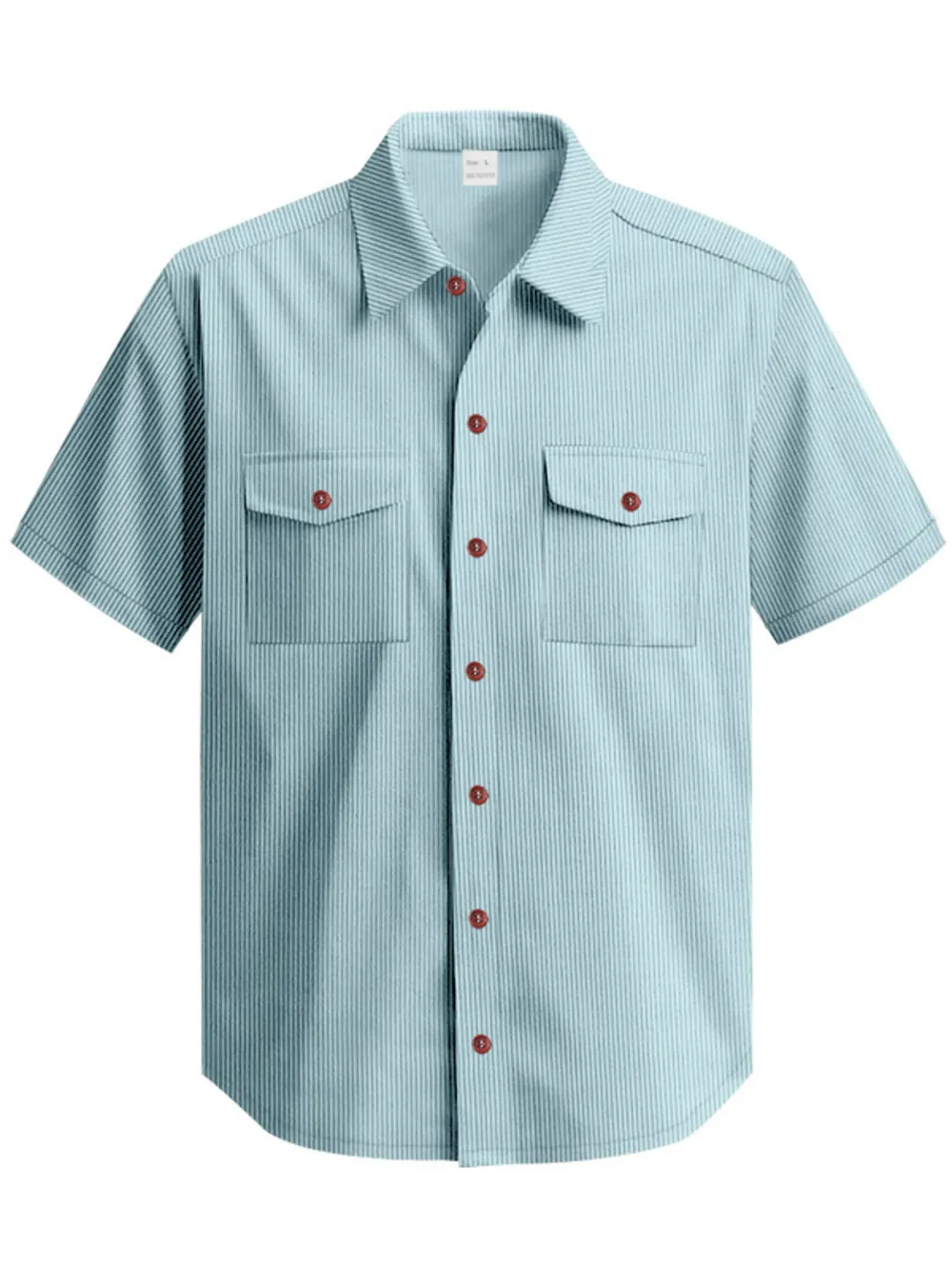 Men's Full Size Button Up Short Sleeve Shirt Plus Size, image 13