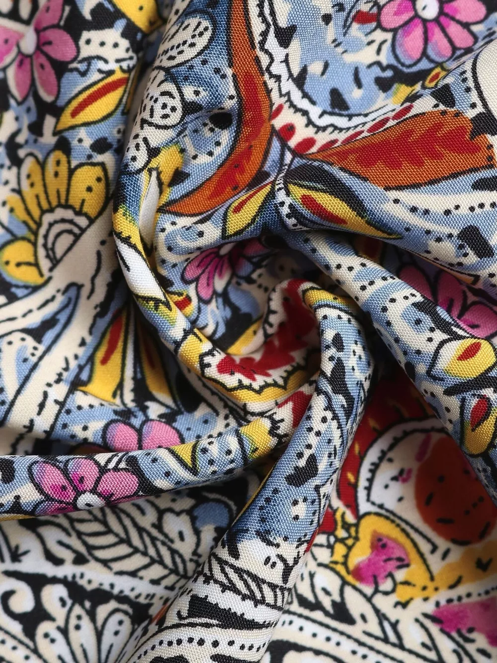 Paisley Print Tie Neck Sleeveless Midi Dress, image 8