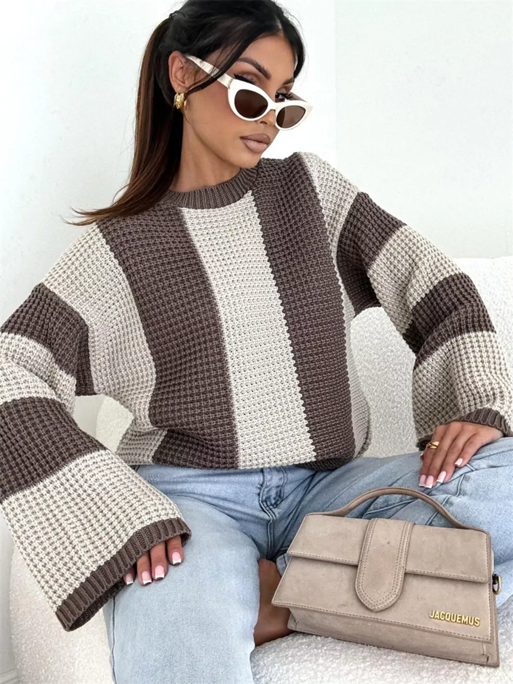 Color Block Long Sleeve Sweater, image 18