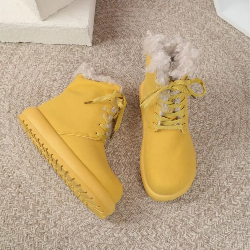 Round Toe Lace Up Boots, image 2