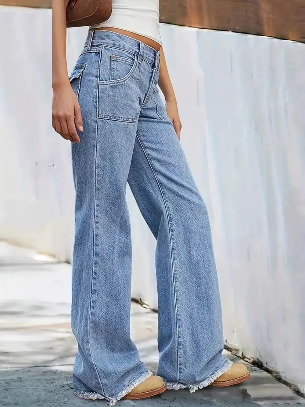 High-Waisted Wide Leg Jeans, image 3