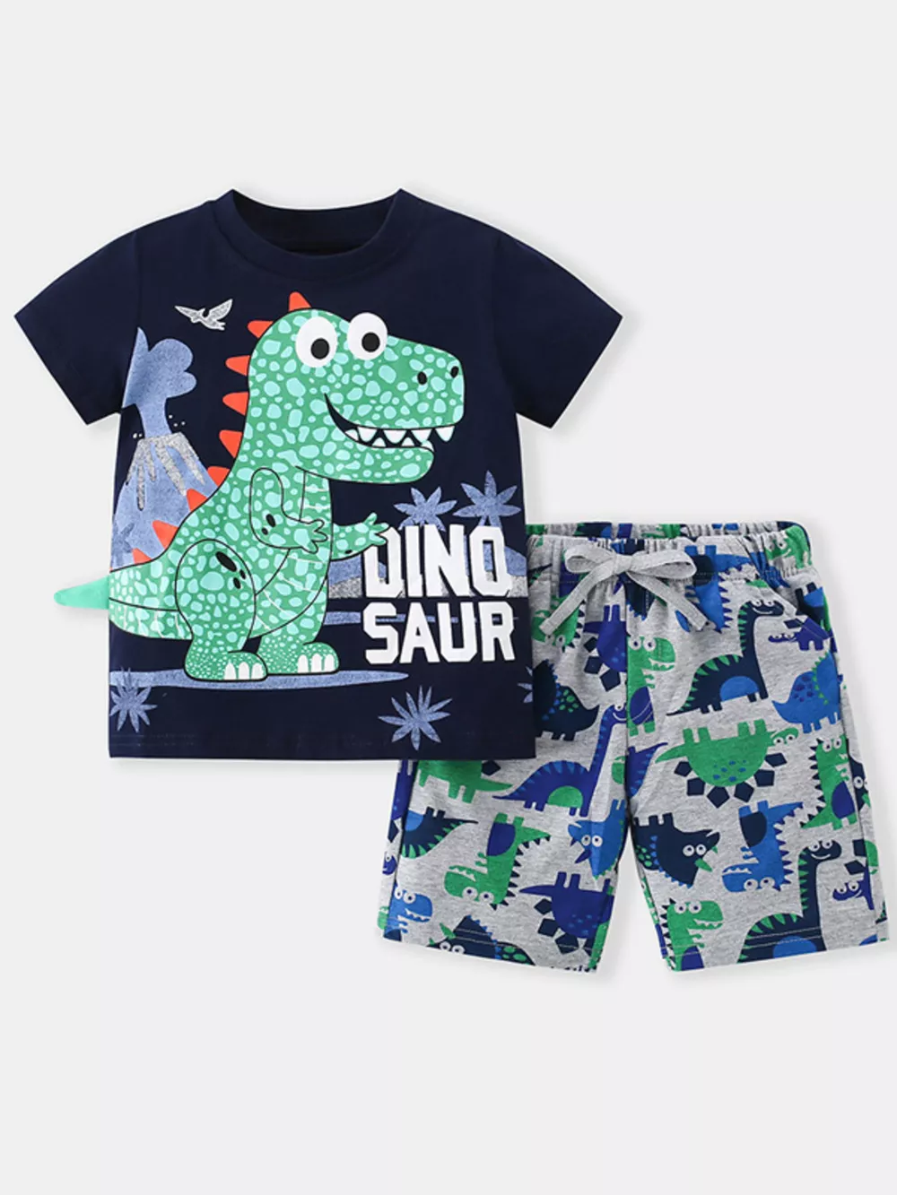 Children's Dinosaur Short Sleeve Tee and Shorts Set