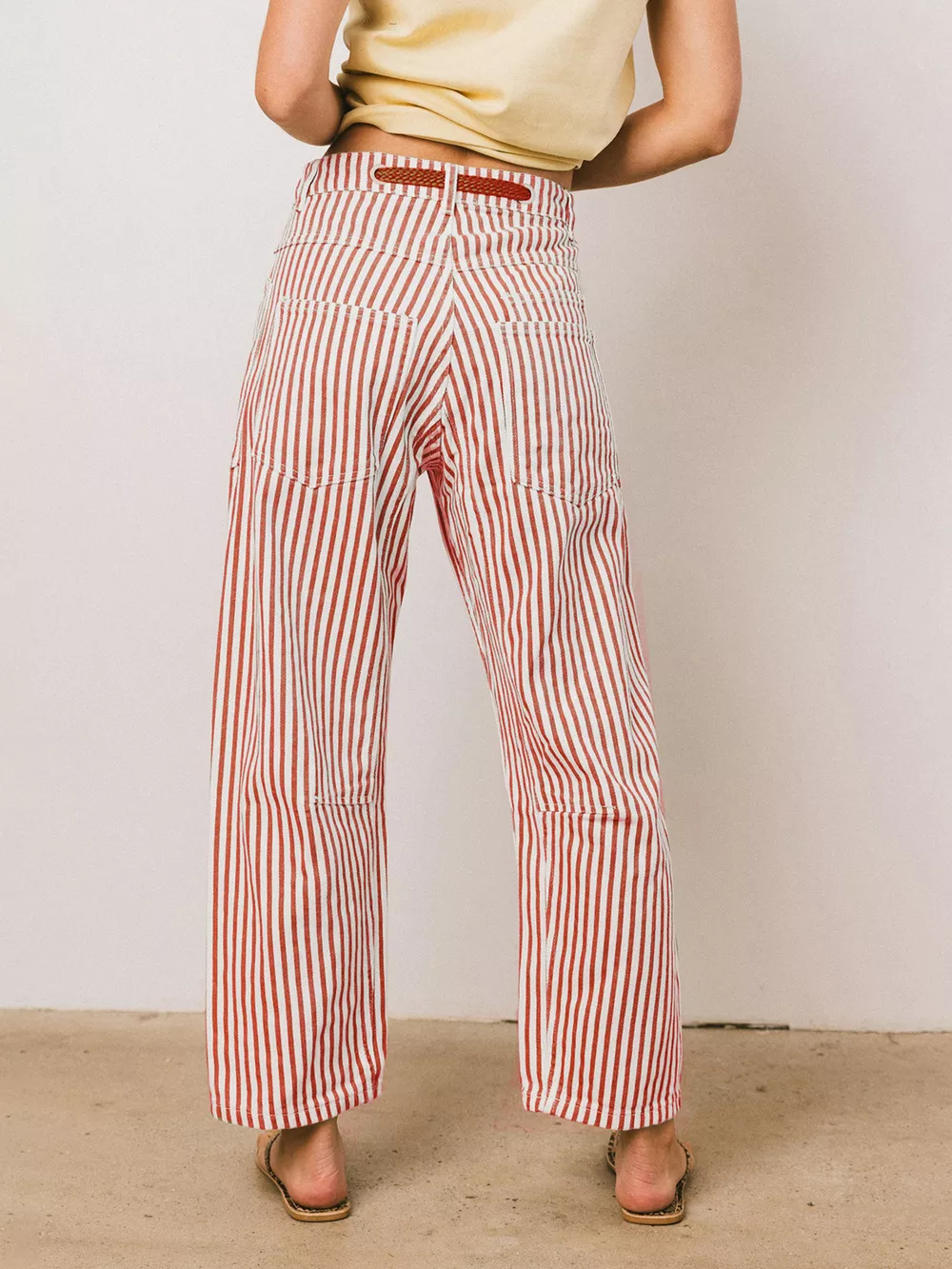 Drawstring Wide Leg Cropped Jeans, image 10