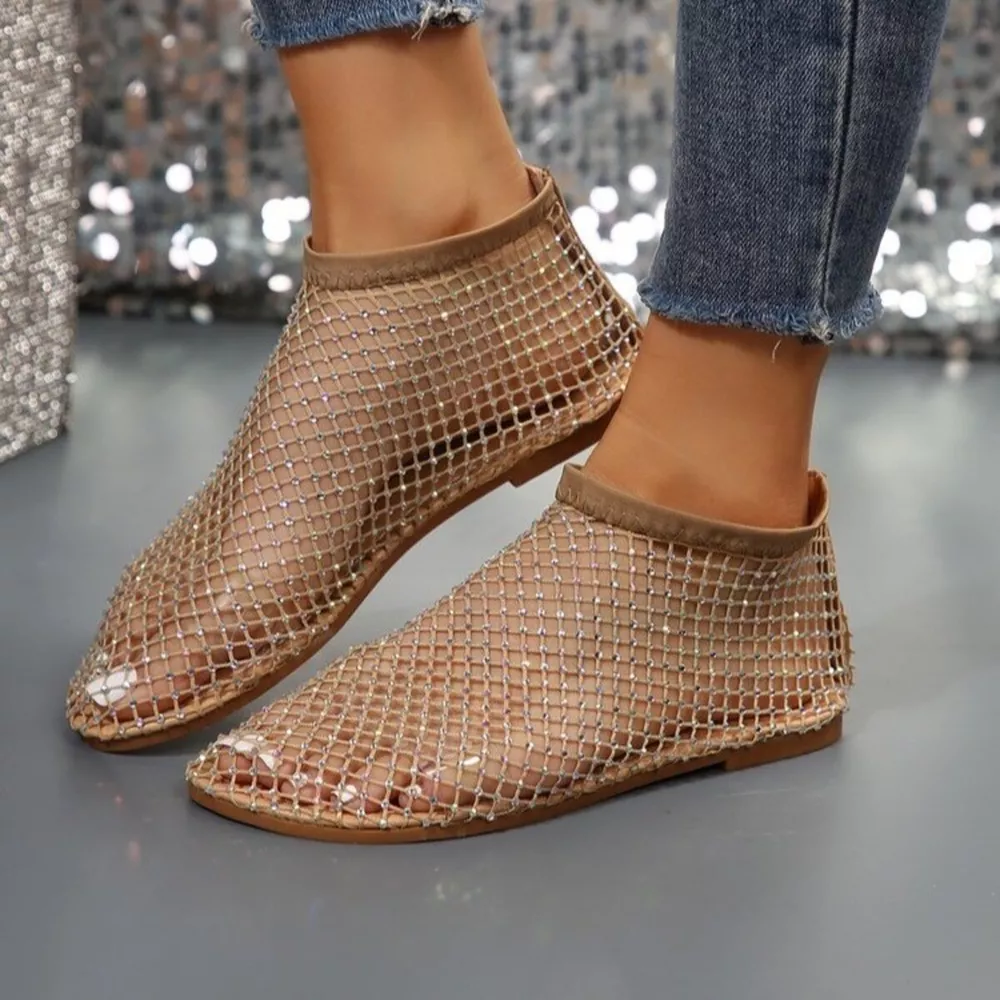 Rhinestone Round Toe Sandals, image 3