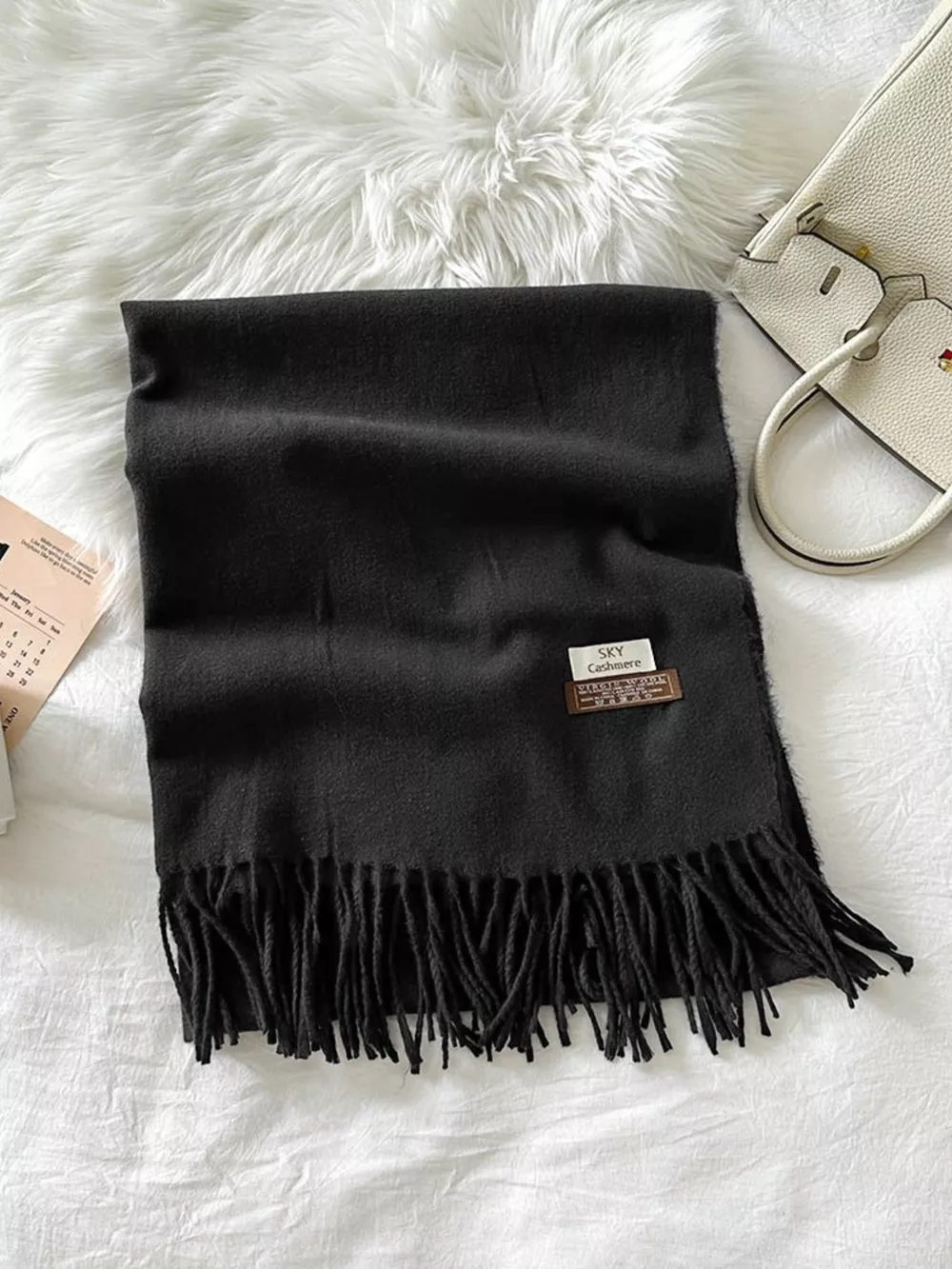 Fringe Solid Color Scarf