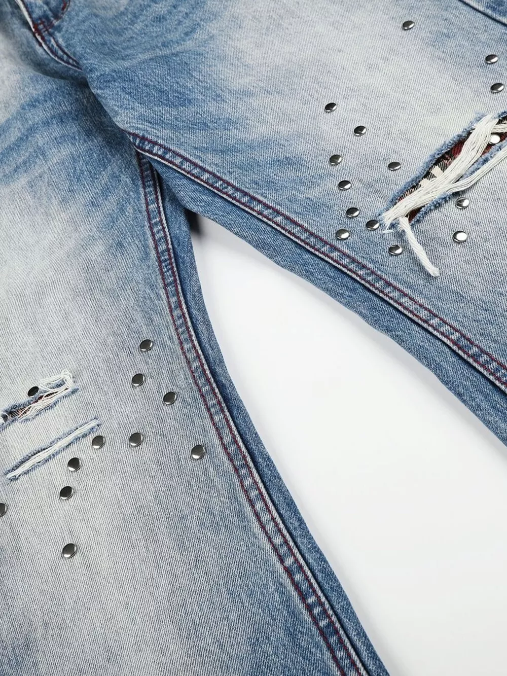 Men's Distressed Wide-Leg Jeans, image 4