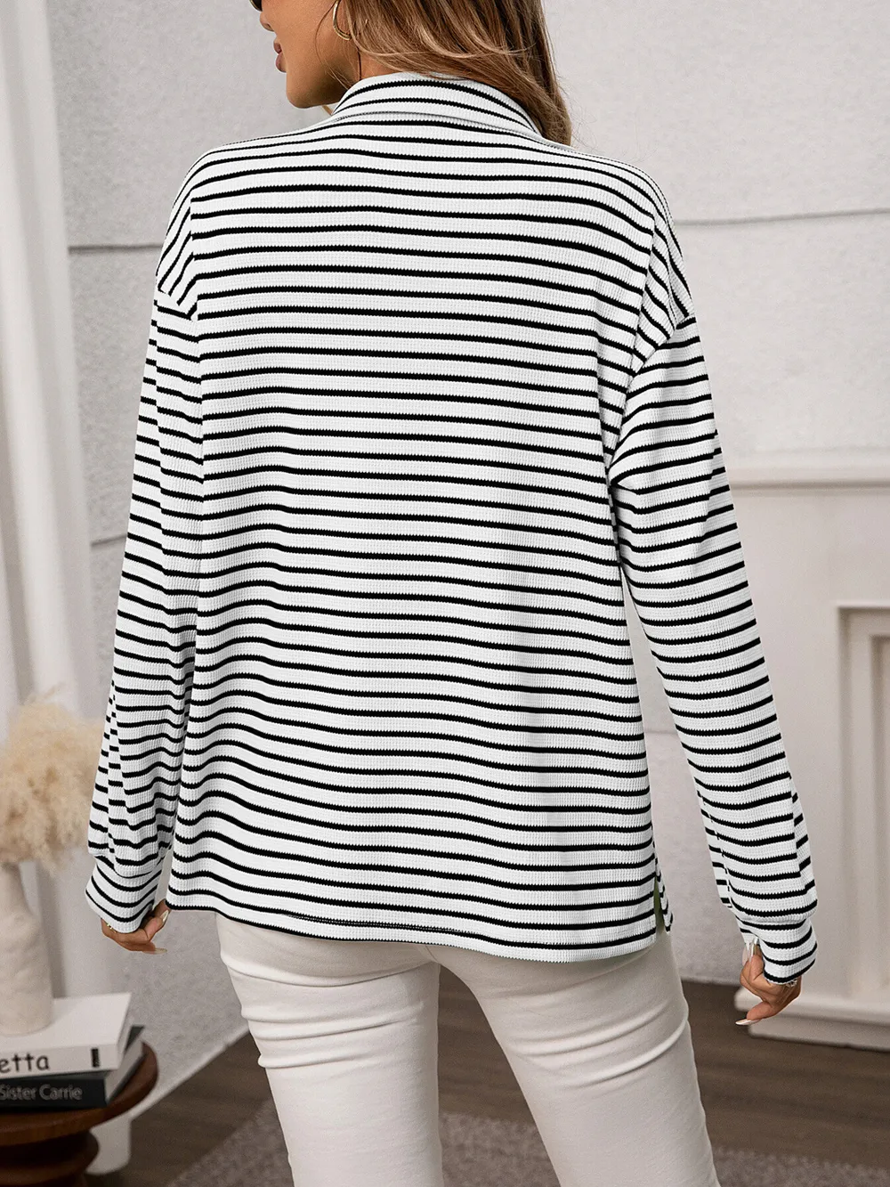 Striped Button Up Long Sleeve Shirt, image 20